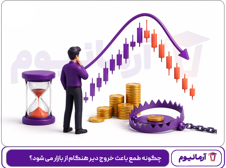 چگونه طمع باعث خروج دیر هنگام از بازار می شود؟
